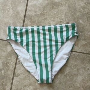 Victoria’s Secret swim bottoms green and white XL